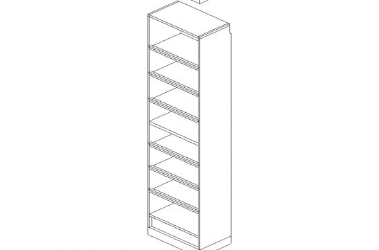 Cherry 24" Shelf Cabinet (5 adj shelves)